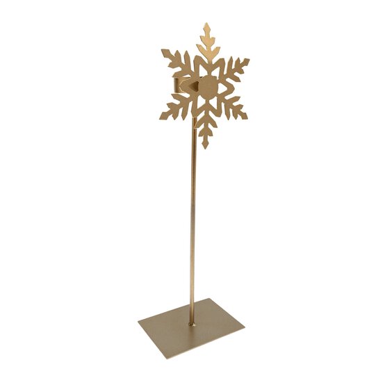 Gold Snowflake Candle Holder 31.5cm image number 3