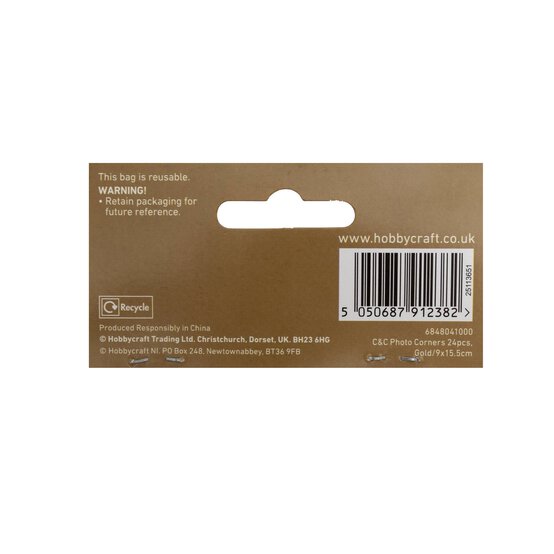 Create & Celebrate Gold Adhesive Photo Corners 24 Pack image number 4