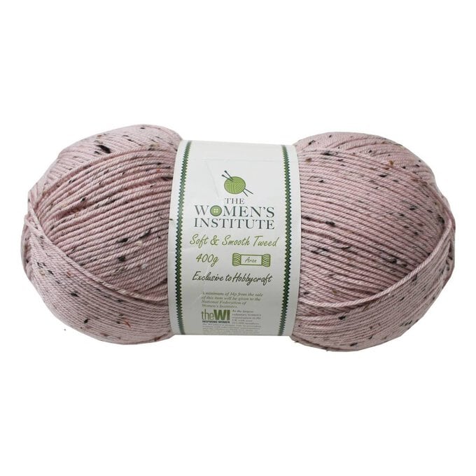 Women's Institute Pink Soft and Smooth Tweed Aran Yarn 400g image number 1