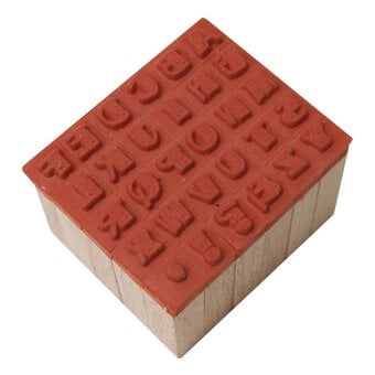 Sketch Mini Alphabet Wooden Stamp Set 30 Pieces image number 2