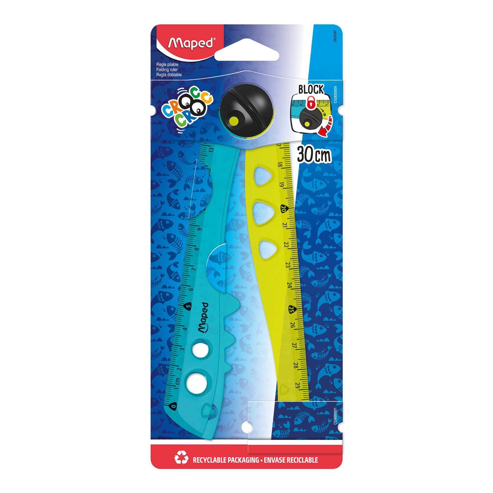 Maped Folding Croc Ruler 30cm Hobbycraft