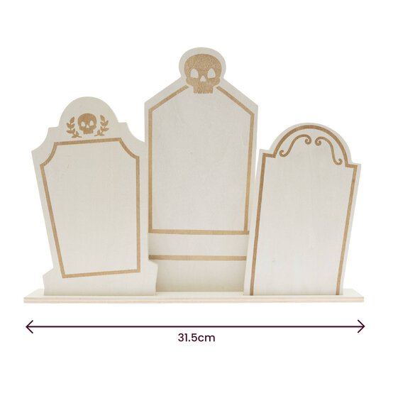 Wooden Tombstones Decoration 31.5cm image number 2