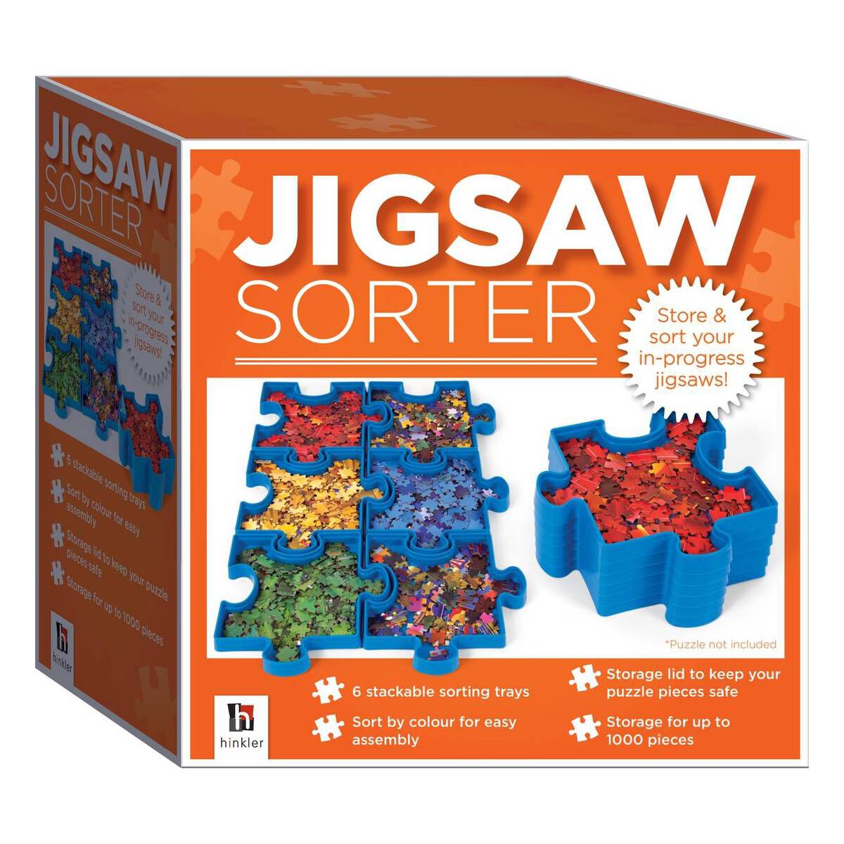 Jigitz Jigsaw Puzzle Sorter Trays - 6pk Plastic Puzzle Organizer Trays in Green