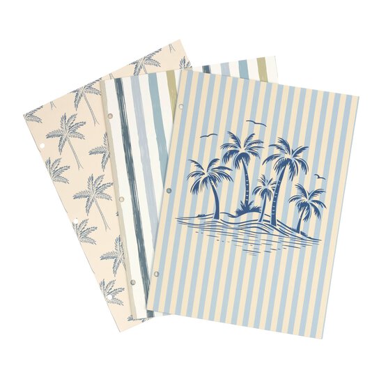 Tiki Beach A4 Folders 3 Pack image number 1