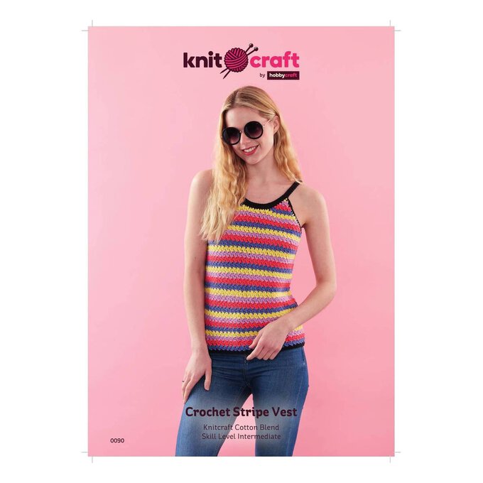 Knitcraft Crochet Stripe Vest Digital Pattern 0090 image number 1