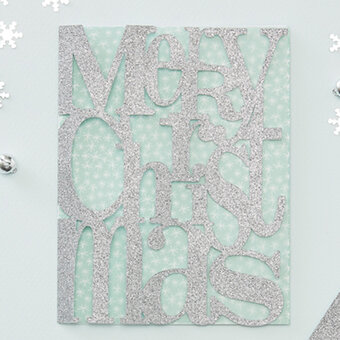 Your Cricut Explore Merry Christmas Glitter Card