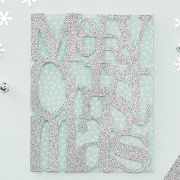 Your Cricut Explore Merry Christmas Glitter Card image number 1