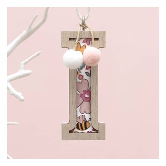 Hanging Wooden Letter I 7.5cm