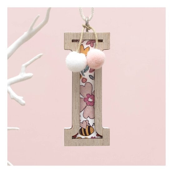 Hanging Wooden Letter I 7.5cm image number 1