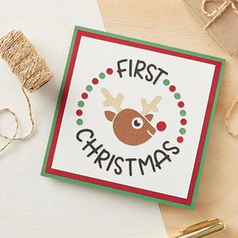 Cricut: How to Make a Baby's First Christmas Card