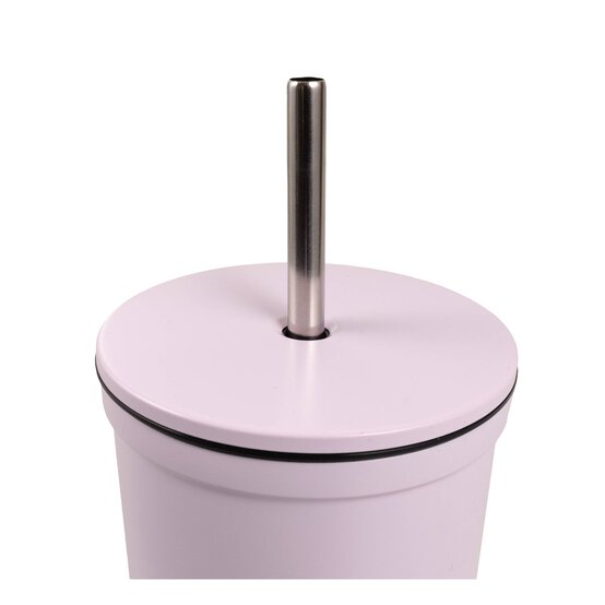 Rose Metal Cup with Straw image number 3