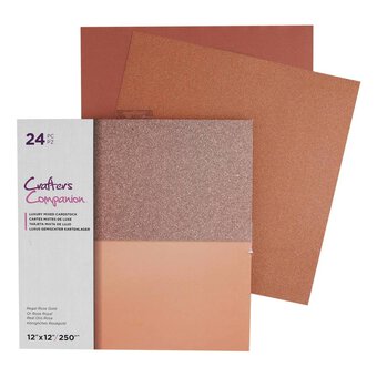 Crafter’s Companion Regal Rose Cardstock 12 x 12 Inches 24 Sheets