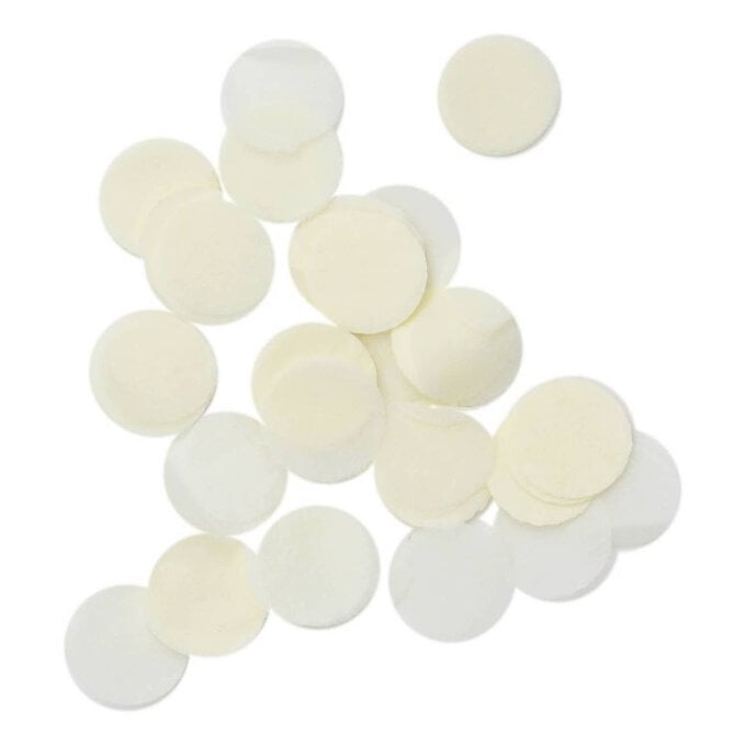 Cream Biodegradable Confetti Circles 13g image number 1