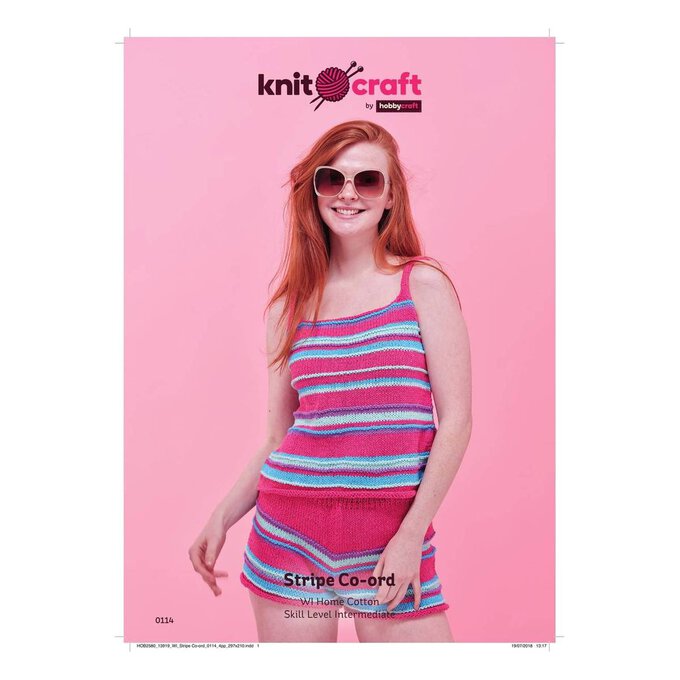 Knitcraft Stripe Co-Ord Digital Pattern 0114 image number 1