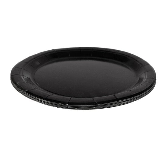 Midnight Black Paper Plates 8 Pack image number 3