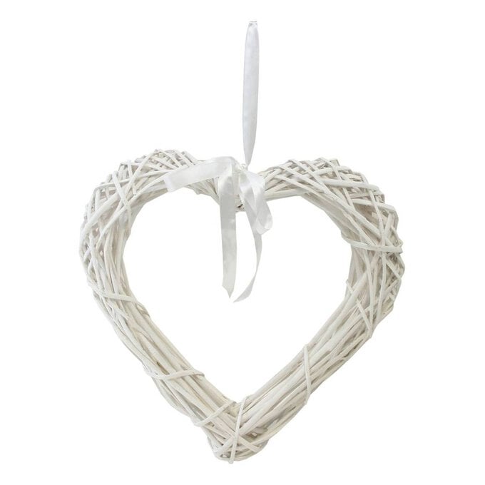 White Willow Heart Wreath 40cm x 41cm x 6cm image number 1