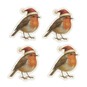 Christmas Robin Card Toppers 4 Pack image number 1