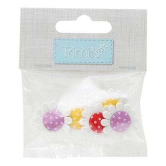 Trimits Polka Dot Daisy Craft Buttons 5 Pieces