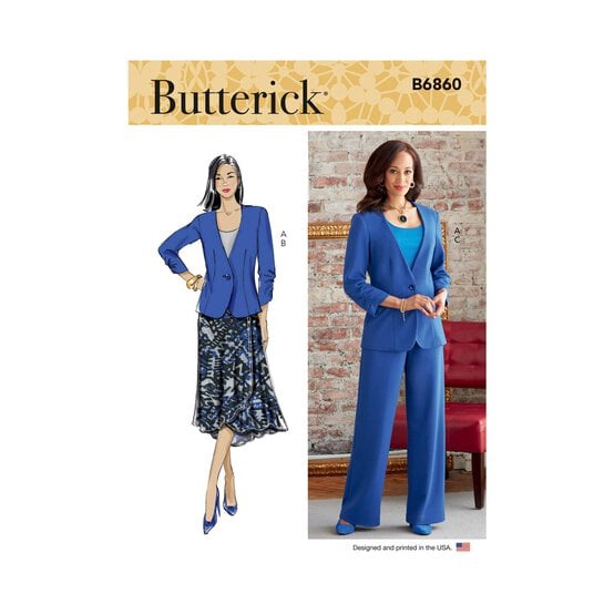 Butterick Women's Jacket Sewing Pattern B6860 (B5 8-16) image number 1