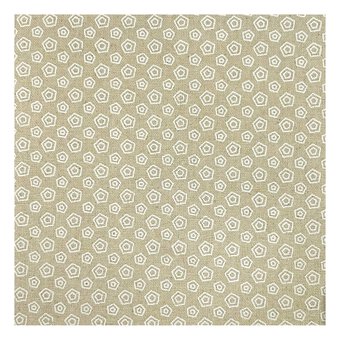 Natural Abstract Dot Cotton Fabric by the Metre