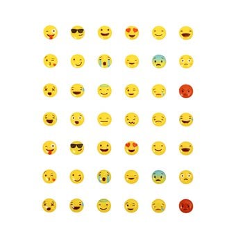 Adhesive Emoji Gems 42 Pack 