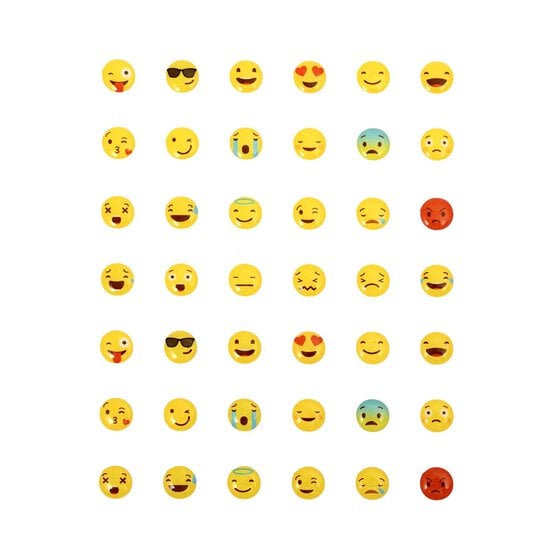 Adhesive Emoji Gems 42 Pack  image number 1
