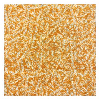 Hearthside Harvest Amber Leaves Cotton Fabric by the Metre