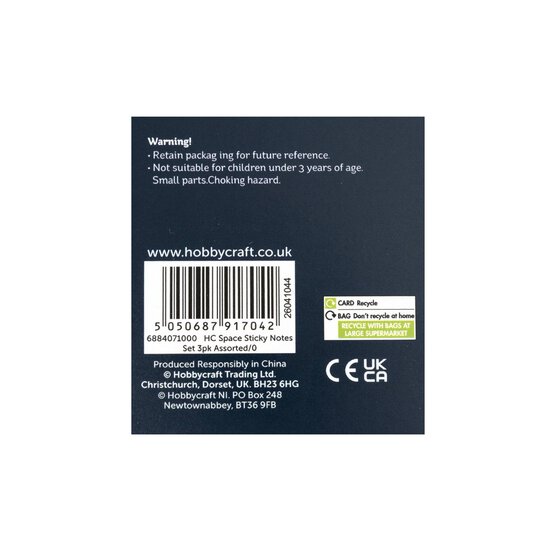 Space Sticky Note Pads 3 Pack  image number 5