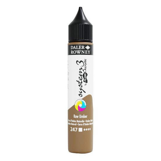 Daler-Rowney System3 Raw Umber Fluid Acrylic 29.5ml (247) image number 1