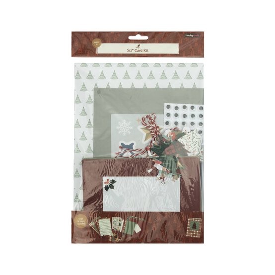 Tartan Christmas Card Kit 5 x 7 Inches 10 Pack image number 7