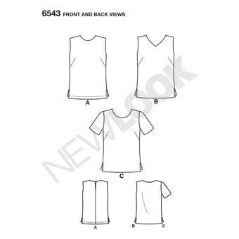 New Look Women's Top Sewing Pattern 6543