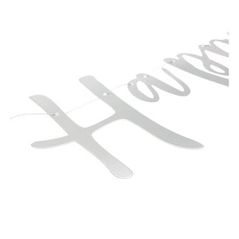 Create & Celebrate Silver Happy Birthday Bunting 1.8m