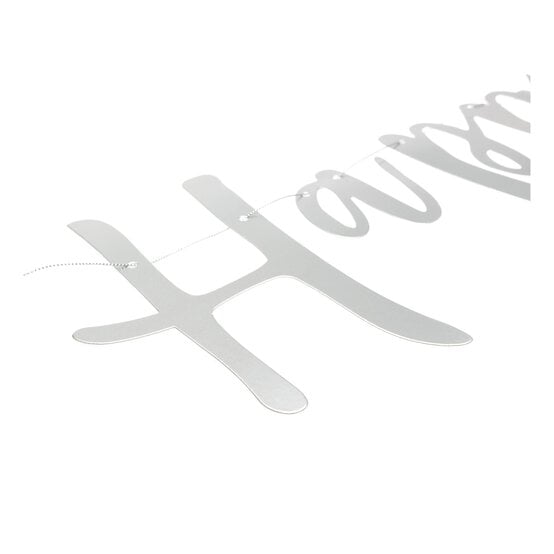 Create & Celebrate Silver Happy Birthday Bunting 1.8m image number 2