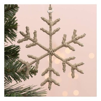 Hanging Twine Snowflake Decoration 11cm