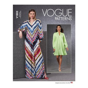 Vogue Women's Dresses Sewing Pattern V1803 (Y XS-M)