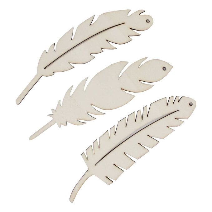 Wooden Feathers 3 Pack image number 1