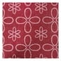 Red Stitch Look Floral Polycotton Print Fabric by the Metre image number 1