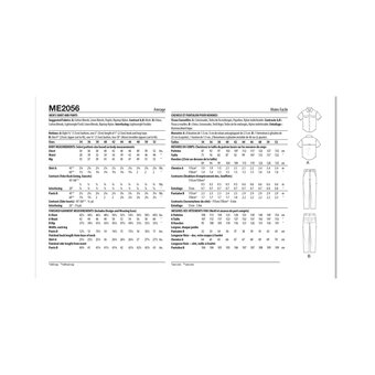 Know Me Men's Shirt and Trousers  Sewing Pattern ME2056 (AA 34-42)