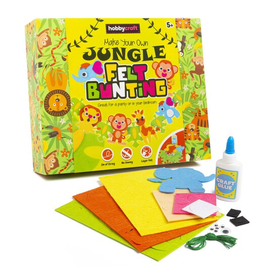 Make Your Own Jungle Felt Bunting Set image number 3