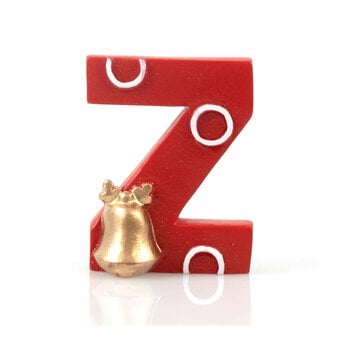 Christmas Resin Letter Z Decoration 4cm 