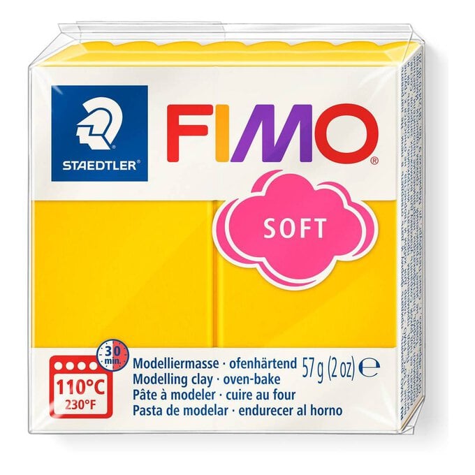 Fimo Soft Sunflower Yellow Modelling Clay 57g image number 1