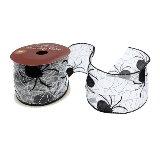 Spiders Wire Edge Printed Ribbon 63mm x 3m image number 1