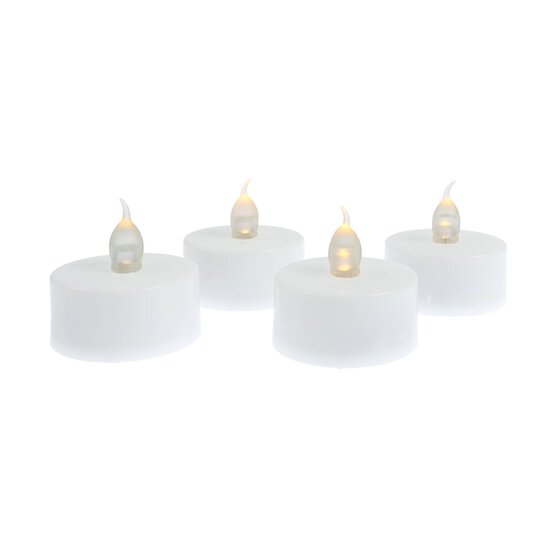 LED White Tealights 4 Pack