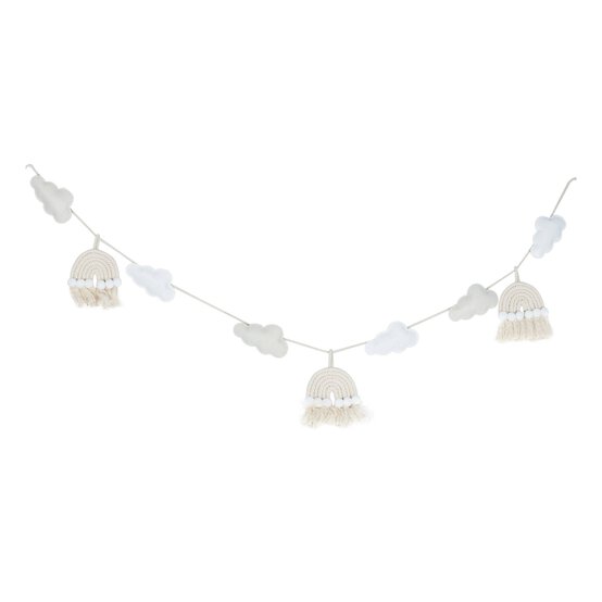 Ginger Ray Macramé Rainbows and Clouds Baby Bunting 2m image number 1