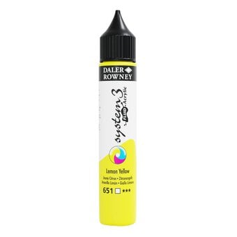 Daler-Rowney System3 Lemon Yellow Fluid Acrylic 29.5ml (651)