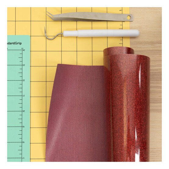 Siser Red Glitter Heat Transfer Vinyl 30cm x 50cm image number 4