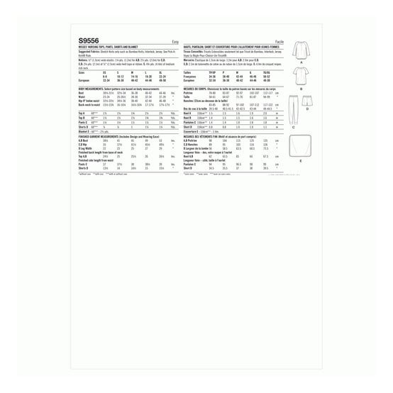 Simplicity Nursing Separates Sewing Pattern S9556 (XS-XL) image number 2
