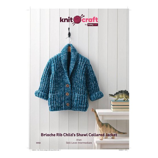 Knitcraft Child's Shawl Collared Jacket Digital Pattern 0058 image number 1