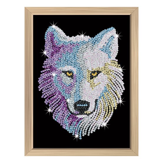 Kitfix Snow Wolf Sequin Art Blue Premium Kit image number 5