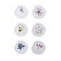White Pressed Flower Envelope Seal Stickers 6 Pack image number 1